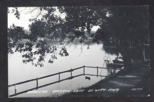 RPPC DEWITT IOWA CRYSTAL LAKE DE WITT IA. VINTAGE REAL PHOTO POSTCARD