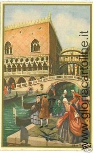02230 Vintage postcard: VENICE ILLUSTRATED WOMEN: BERTANI-
