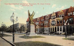 Confederate Soldiers' and Sailors' Monument Baltimore, Maryland MD