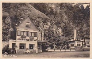 Germany Ruebeland-Harz Hoehlenrestaurant mit Felsengrotte Real Photo