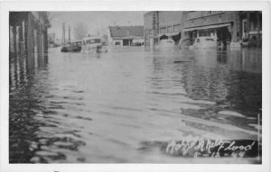 J9/ Norfolk Nebraska RPPC Postcard c1944 Flood Disaster Store Autos 91