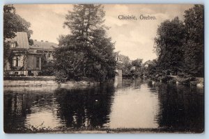 Orebro Sweden Postcard River View Choisie Orebro c1910 Unposted Antique