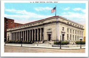 Dayton Ohio OH, Post Office, Historical Building, Roadside, Vintage Postcard