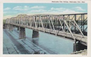 Nebraska Nebraska City Bridge Curteich