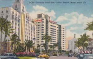 Florida Miami Beach Collins Avenue Luxurious Hotel Row 1956 Curteich