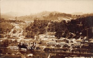 ZC1/ Pinch West Virginia RPPC Postcard c1910 Oil Well Depot? Boats  178