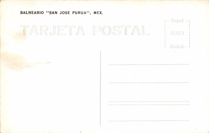BALNEARIO SAN JOSE PURUA SPA MICHOACAN MEXICO PHOTO POSTCARD 1940-50s