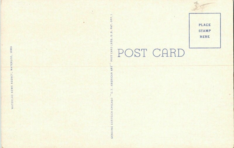 ISTC Library Cedar Falls Iowa Waterloo News Agency Postcard Unposted Unused Vtg 