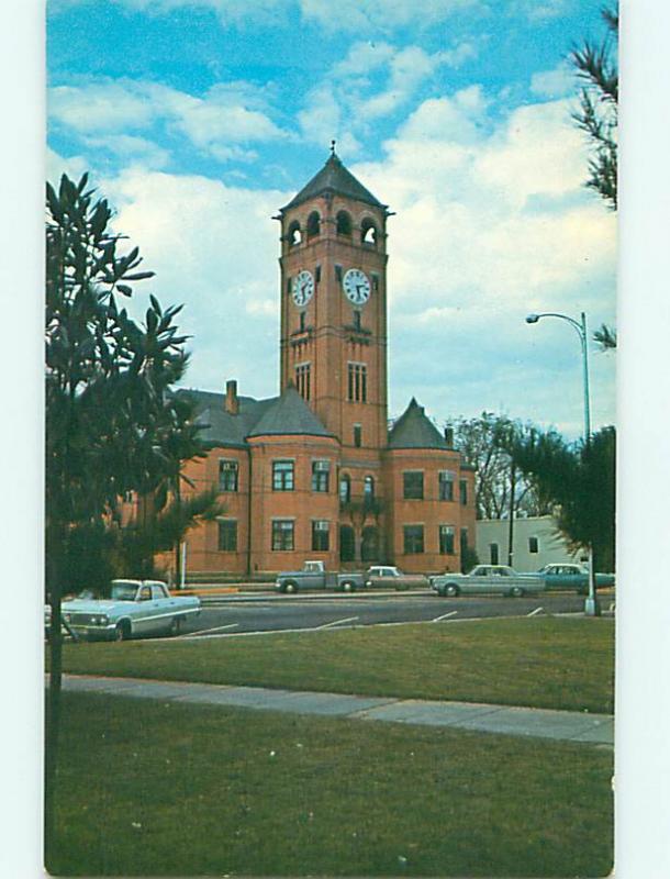 Unused Pre-1980 OLD CARS & COURT HOUSE Tuskegee Alabama AL v4522