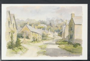 Gloucestershire Postcard - Cotswold Village, Stanway, Artist Jill Healing BX739