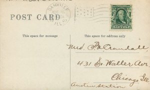 Postcard RPPC Illinois Hoopeston Carnegie Library 1907 23-5314