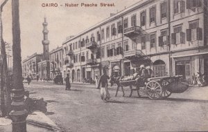 Cairo Nubar Pascha Street Egypt Vintage Postcard