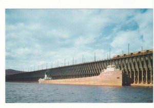 Freighter Horace Johnson, Missabe Ore Docks, Duluth, Wisconsin, Vintage Postcard