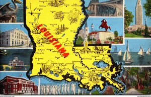 Louisiana Map With Multi VIews