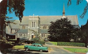 Portland, ME Maine   ST LUKE'S CATHEDRAL  Church~50's Cars  Chrome Postcard