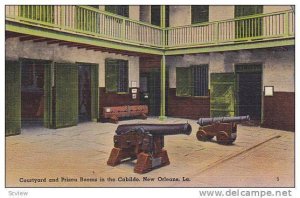 Courtyard and prison rooms in the Cabildo, New Orleans, Louisiana,PU-30-40s