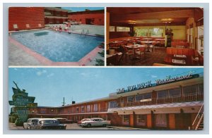 Mel's Motor Hotel Top Deck Restaurant Tri View Postcard Portland OR Roadside