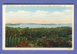 Burlington, Vermont/VT Postcard, Lake Champlain,  Ethan Allen Tower