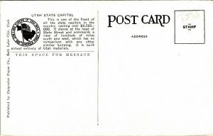 Utah State Capitol Salt Lake City UT WB Postcard VTG UNP Vintage Unused 
