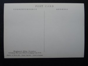 Shropshire 3 x HAUGHMOND ABBEY c1964 RP Postcard & Leaflet by Ministry of Works