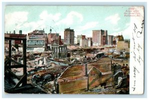 c1905 Scene After The Great Fire Baltimore Maryland MD Antique Postcard