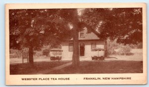 FRANKLIN, NH~  Roadside WEBSTER PLACE TEA HOUSE c1940s Merrimack County Postcard