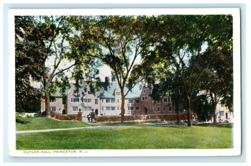 1930 Man Standing in Front of Culyer Hall, Princeton New Jersey NJ  