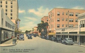 Florida Fort Lauderdale Andrews Autos Dade County Teich Postcard 22-7644