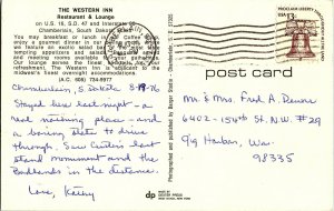 1976 Western Inn Restaurant & Lounge Chamberlain SD Postcard Standard View Card 