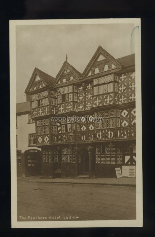 TQ3342 - Shropshire - Feathers Hotel with Marquetry Frontage, Ludlow - postcard