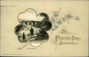 Winsch Kenmare Ireland St Patrick's Day Clover Border c1910 Vintage Postcard