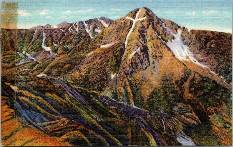 Mountain Holy Cross Colorado CO Linen Postcard UNP VTG Curt Teich Unused Vintage 