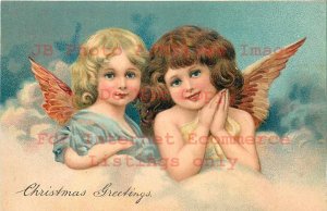 Christmas, PFB No 6967-1, Two Angels in Clouds
