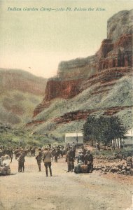 c1910 Postcard Indian Garden Camp below Grand Canyon Rim, AZ Verkamp Unposted