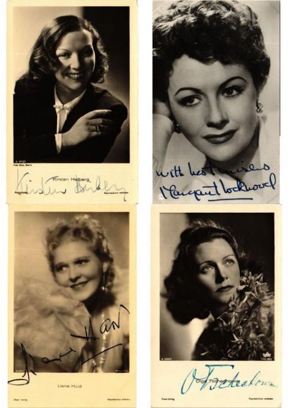 CINÉMA MOVIE FILM STARS FEMMES (Female) with AUTOGRAPHS 43 CPA