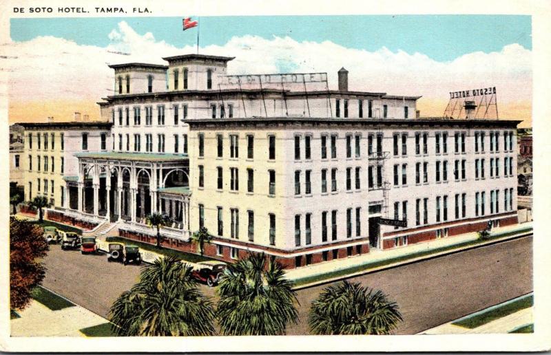 Florida Tampa The De Soto Hotel 1928