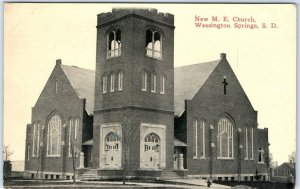 c1910s Wessington Springs, S. Dak. New Methodist Church Building Postcard SD A83