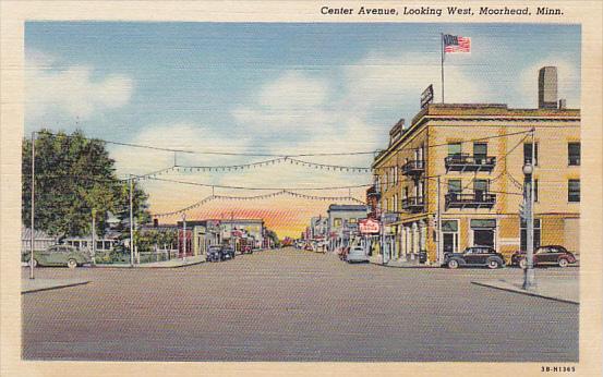 Minnesota Moorhead Center Avenue Looking West Curteich