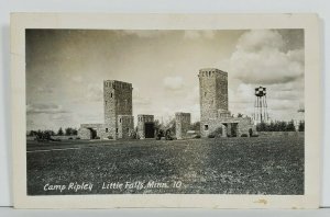 Rppc Camp Ripley Little Falls Minn Real Photo to Stewartsville MO Postcard O7