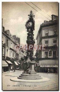 Old Postcard Amiens L & # 39Horloge