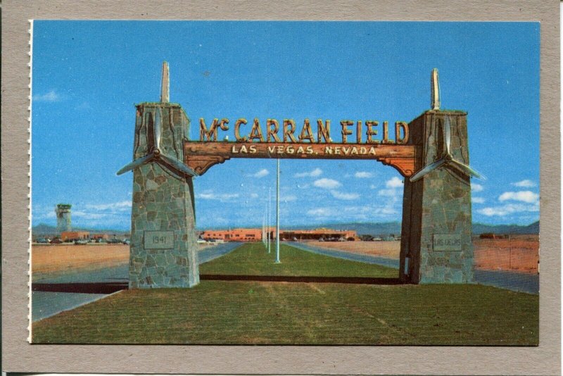 Postcard NV Las Vegas McCarran Field Entrance Vintage Vegas -128