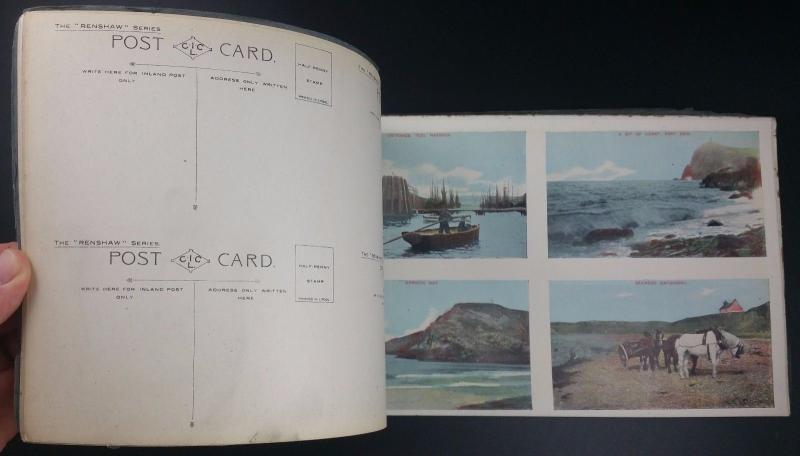 Vintage Renshaw Postcard Album of 40 Views of Manxland, Isle of Man 