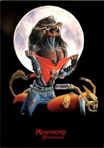 European Folklore  ALCHEMY SINISTRUS Werewolf~Lycan~Motorcycle 1987 4X6 Postcard