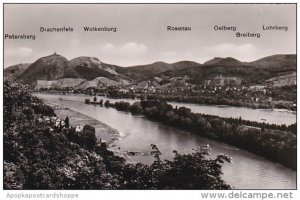 Germany Blick Auf Das Siebengebirge am Rhein Real Photo