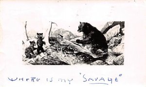 Where ismy Savage Holderge, NE, USA Bear 1948 writing on front, non postcard ...