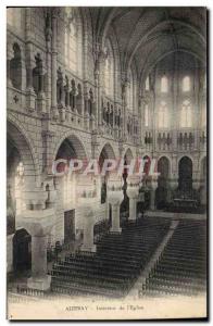 Aizenay Old Postcard Interior of & # 39eglise