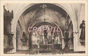 Postcard Old Domremy Interior of the Church