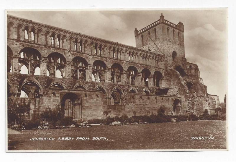 UK Scotland Jedburgh Abbey from South Valentines Postcard 