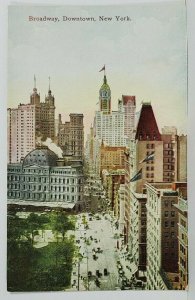 NYC Broadway Downtown New York Postcard N8