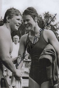 Heidi Pechstein German Olympic Games Swimming Hand Signed Photo